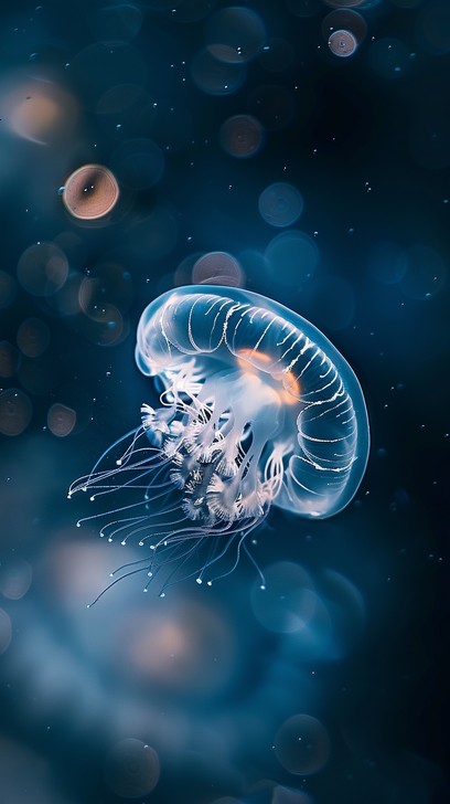 Free Glowing Blue Jellyfish Image - Jellyfish, Ocean, Blue | Download ...