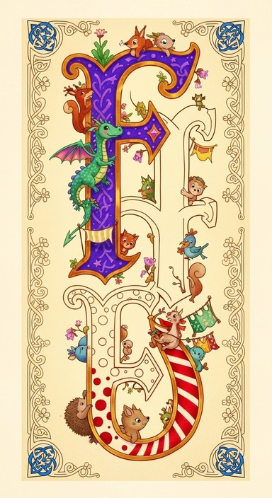 Free Illuminated Letter R Image - Calligraphy, Illuminated, Medieval ...