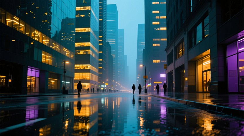 Free Rainy City Reflections Image - Cityscape, Skyscrapers, Reflections ...