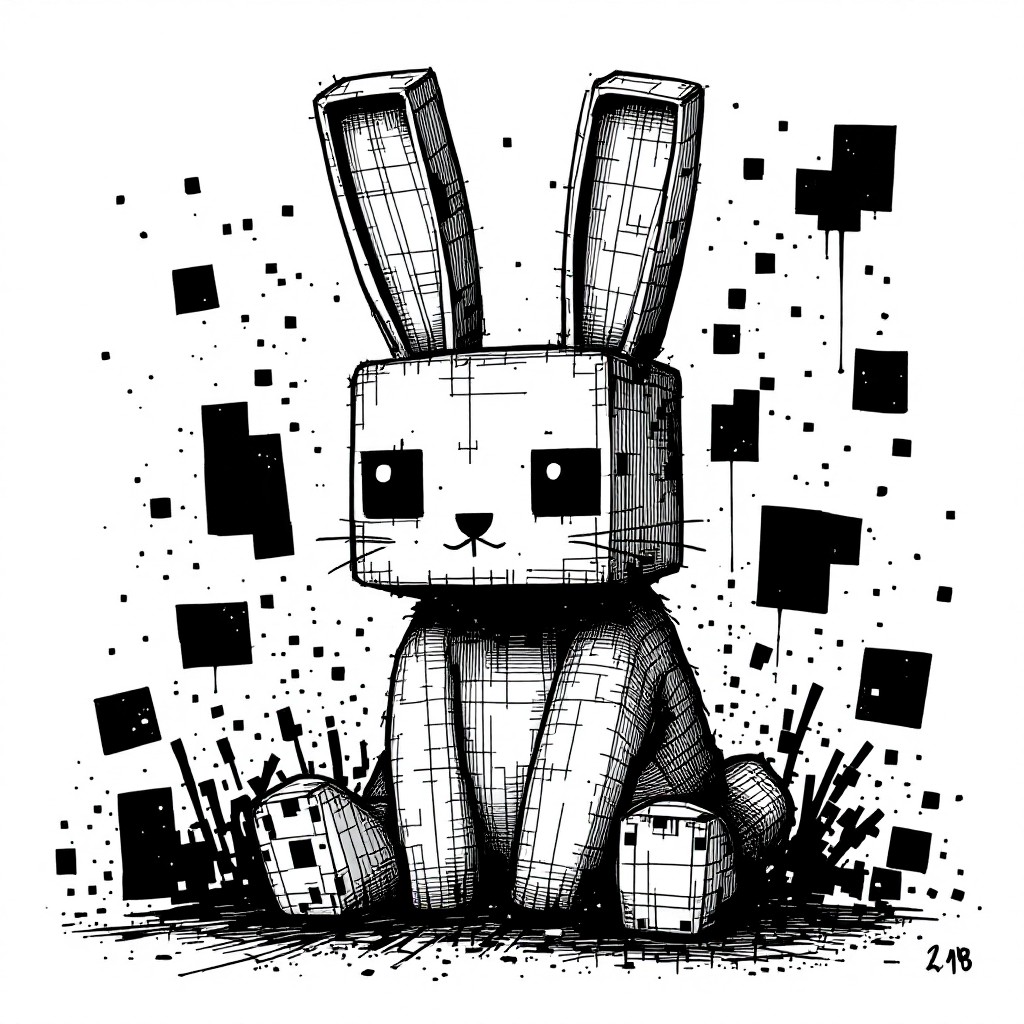 Free Pixel Bunny Art Image - Bunny, Rabbit, Pixel | Download at StockCake