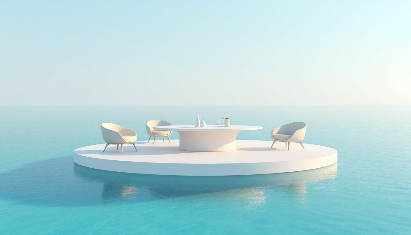 Free Floating Minimalist Dining Image - Minimalist, Floating, Turquoise ...