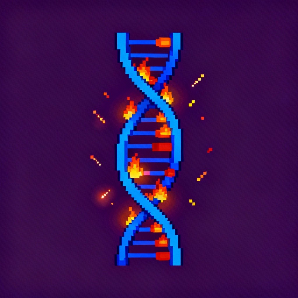 Free Fiery Genetic Code Photo - Pixel, Art, Dna | Download at StockCake