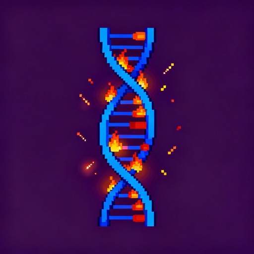 Free Fiery Genetic Code Photo - Pixel, Art, Dna | Download at StockCake