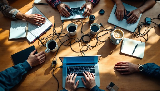 Free Collaborative Tech Workspace Image - Collaboration, Technology ...