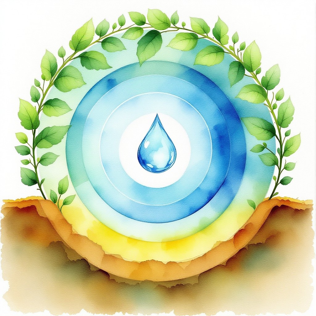 Free Nature's Circular Cycle Image - Watercolor, Ecosystem, Droplet ...