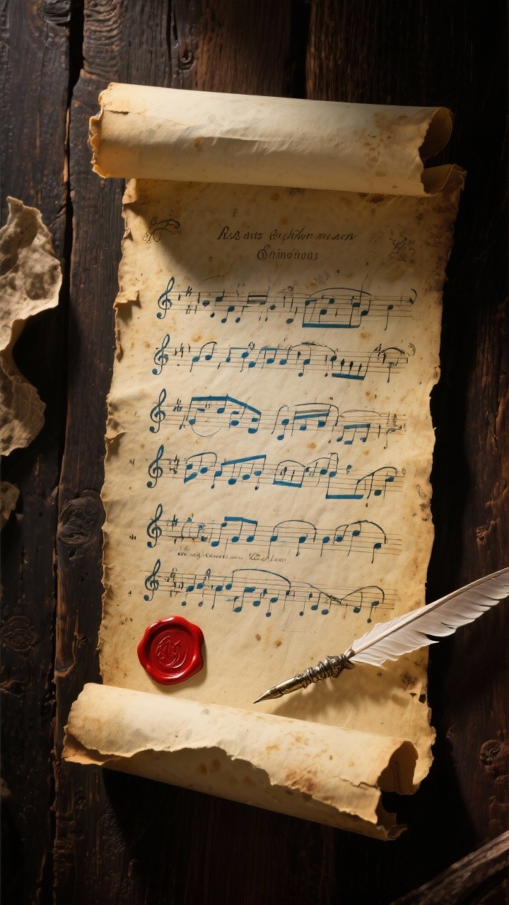 Free Ancient musical scroll Image - Parchment, Scroll, Music | Download ...