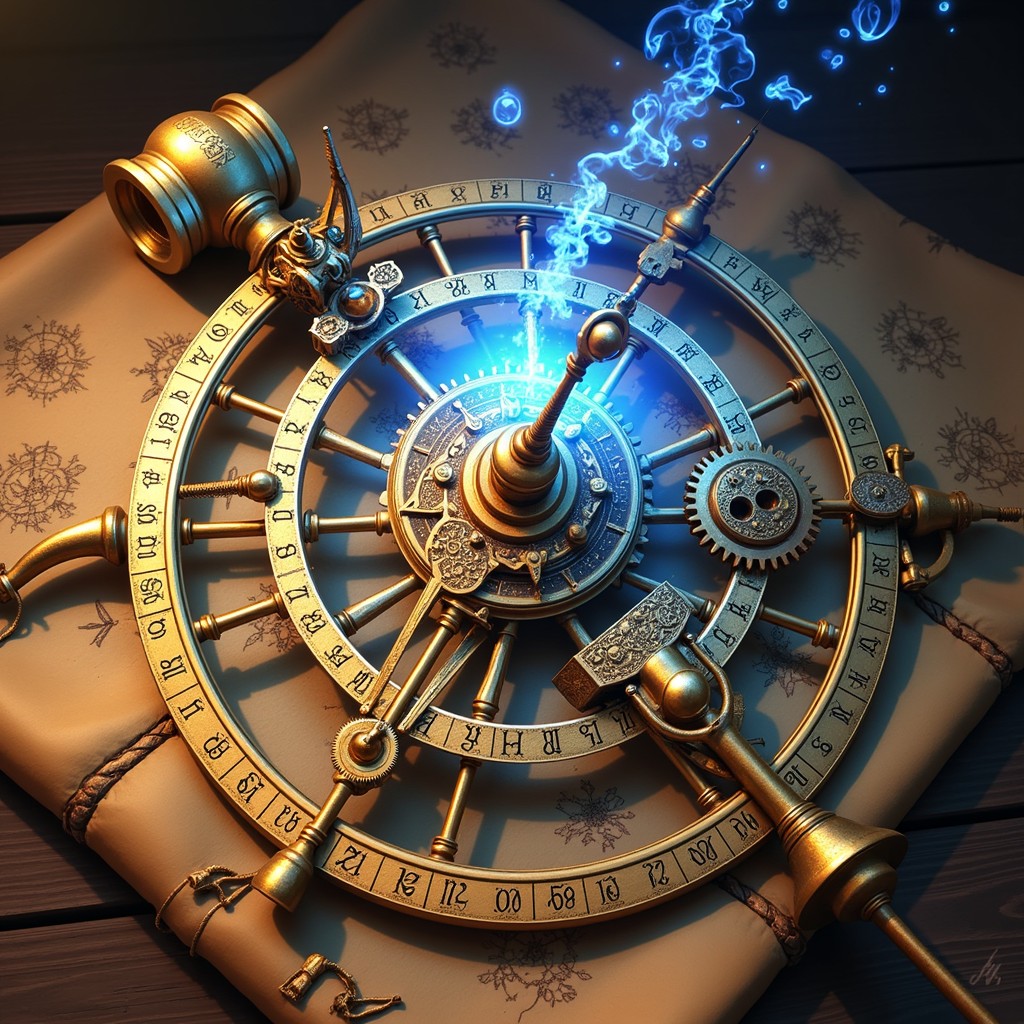 Clockwork Runes Free Celestial Gear Activation Image - Astrolabe, Medieval, Magical ...