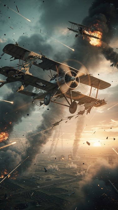 Free Aerial Combat Chaos Image - Biplane, Dogfight, Warplane | Download ...