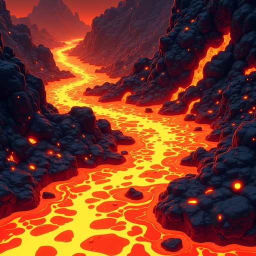 Free Flowing Fire Path Image - Lava, Magma, Volcano | Download at StockCake