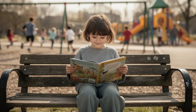 Free Reading Through Chaos Image - Child, Reading, Playground ...
