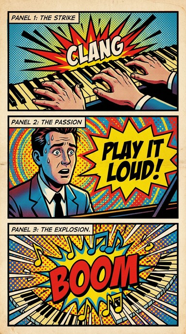 Free Musical Comic Explosion Image - Piano, Music, Performance ...