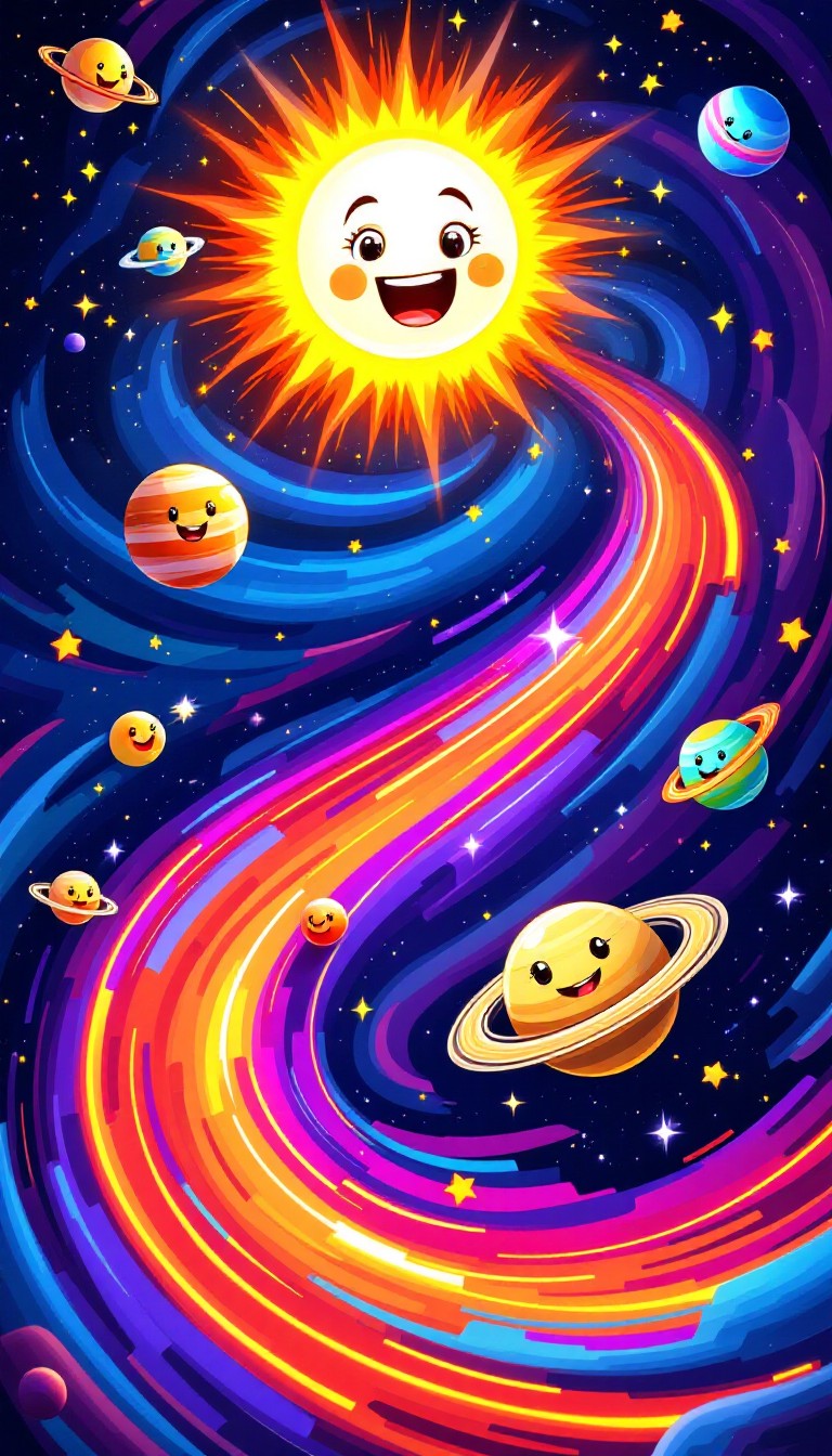 Free Vibrant Solar System Image - Cartoon, Solar, Planets | Download at ...