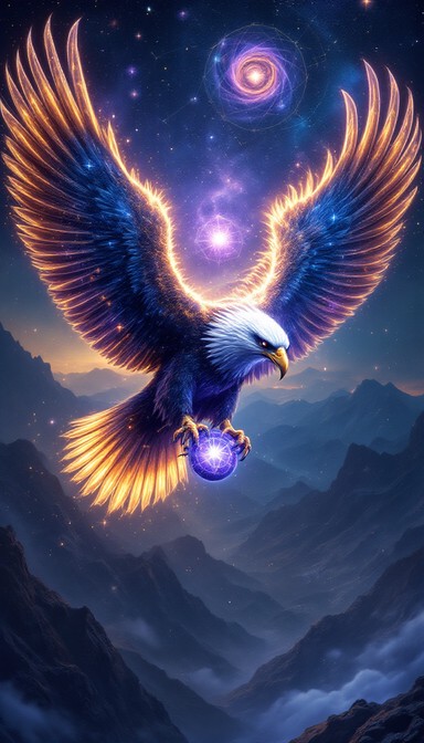 Free Cosmic Eagle Transcendence Image - Eagle, Crystals, Fantasy ...