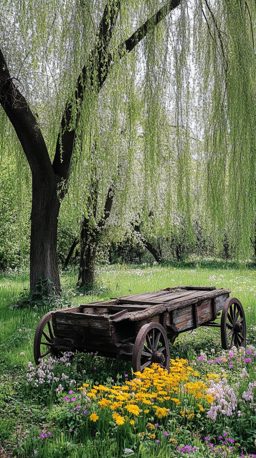 Free Idyllic Spring Garden Image - Garden, Spring, Cart | Download at ...