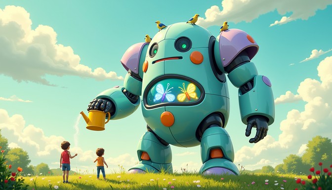 Free Friendly Meadow Robot Image - Robot, Meadow, Friendly | Download ...