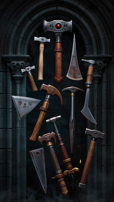 Medieval Tools Vector Free Medieval Tool Collection Image - Medieval, Tools, Weapons ...