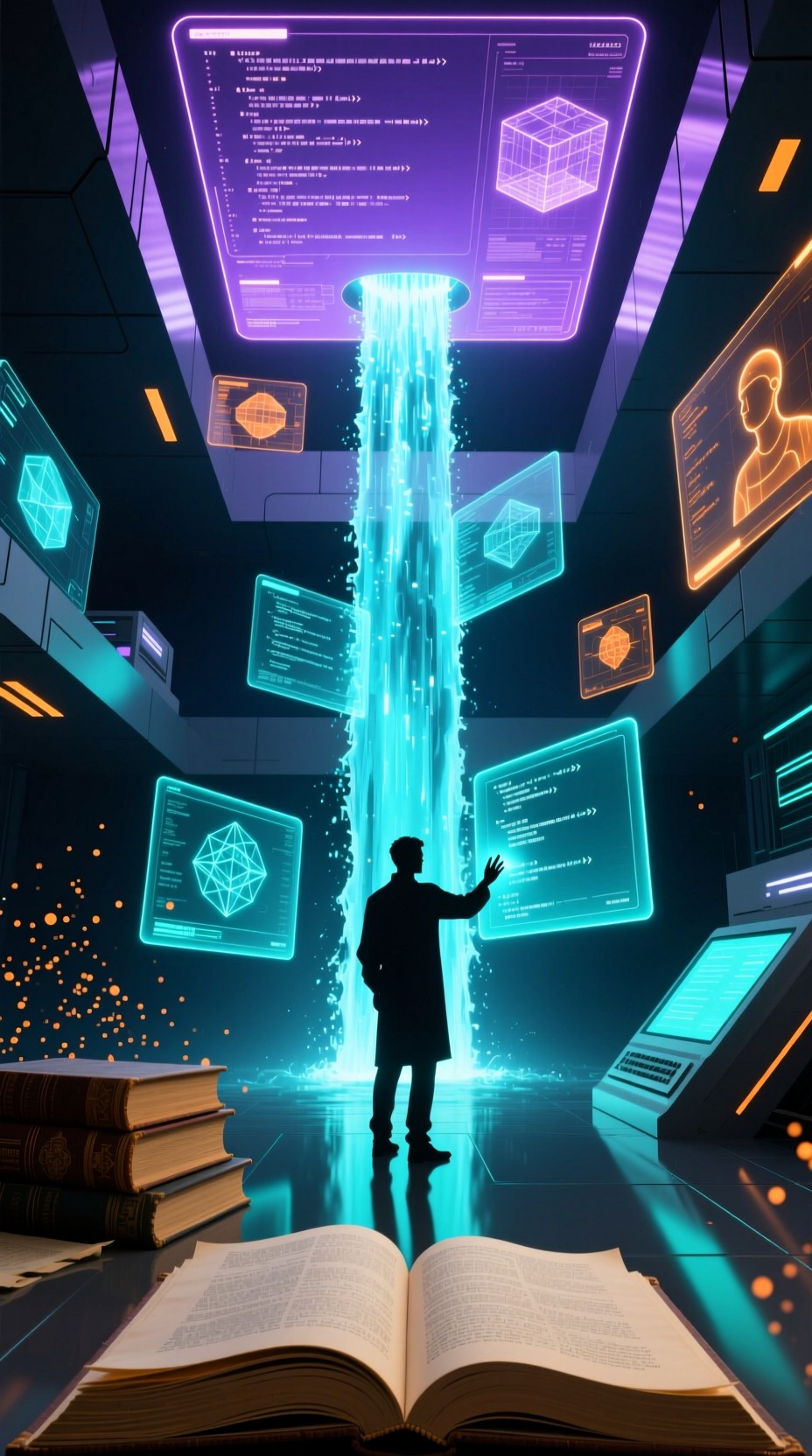 Free Digital Knowledge Evolution Image - Futuristic, Digital ...