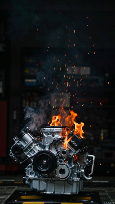 Engine Running On Fire Free Burning Engine Chaos Image - Fire, Flames, Engine | Download at ...