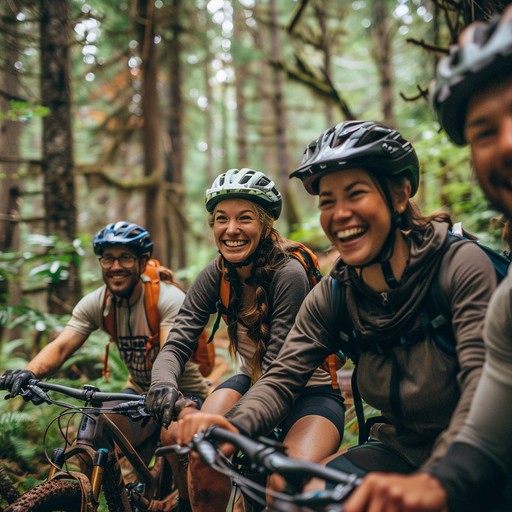 Free Joyful Trail Ride Image - Biking, Forest, Friends | Download at ...