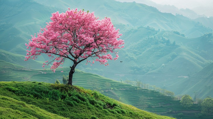 Free Blooming Solitary Tree Image - Tree, Blossoms, Serene | Download ...