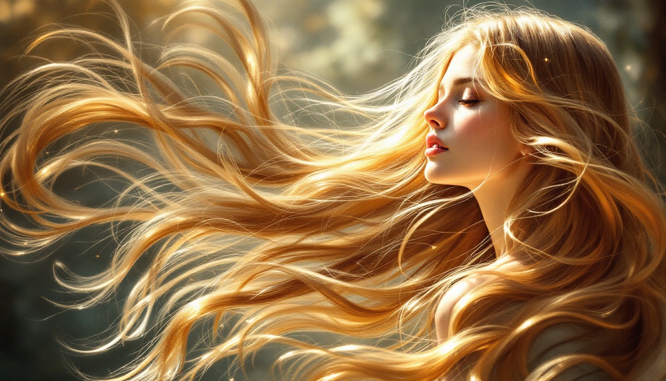 Define Golden Free Golden Hair Dancing Image - Portrait, Fantasy, Classical ...