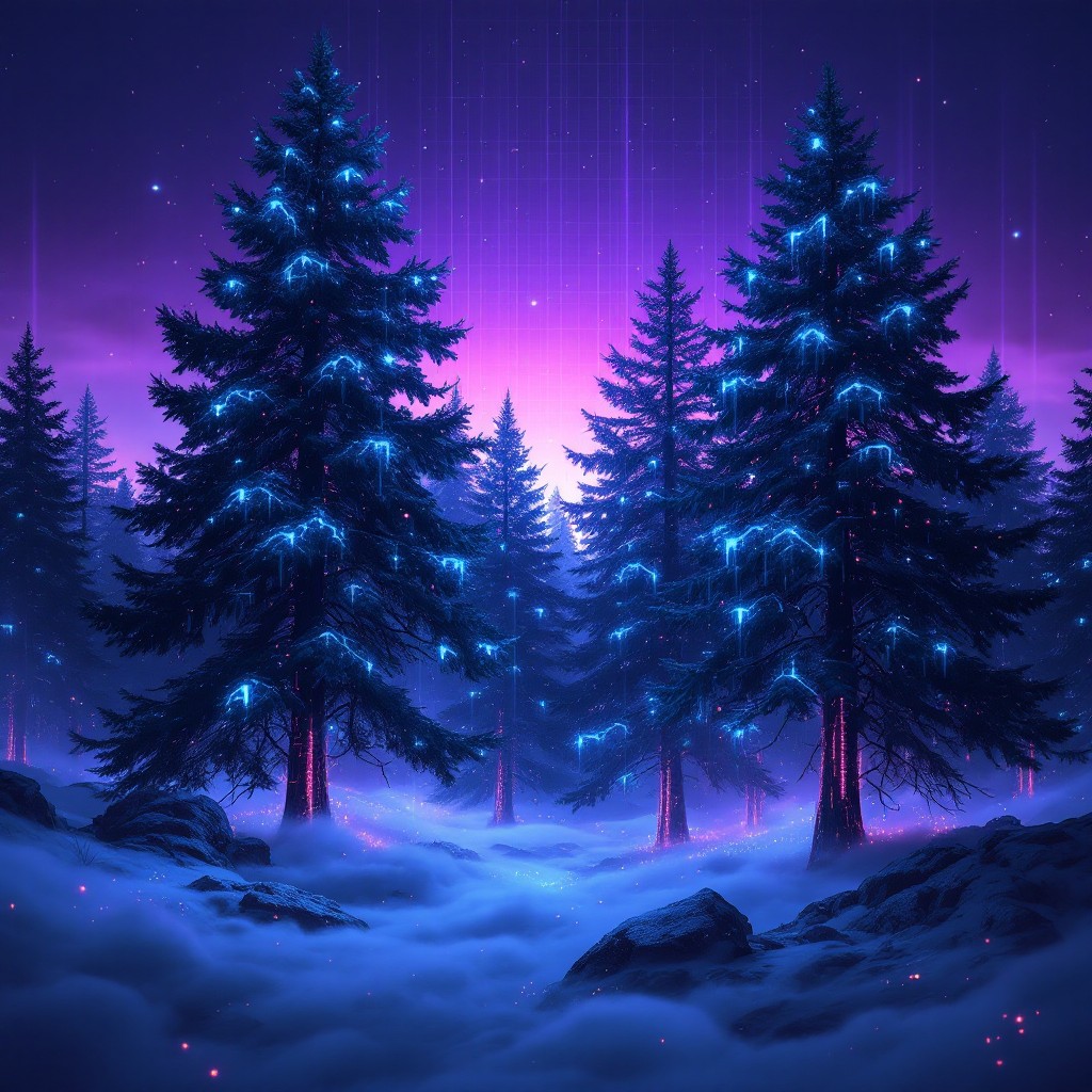 Free Neon Forest Dreams Image - Synthwave, Cyberpunk, Forest | Download ...