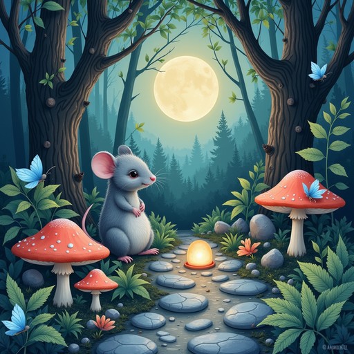 Download Moonlit Mouse Adventure Image - Mouse, Forest, Moonlight ...
