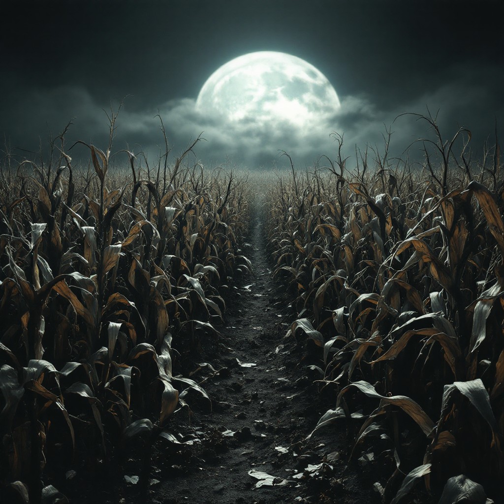 Free Moonlit Cornfield Cathedral Image - Moonlight, Cornfield, Gothic ...