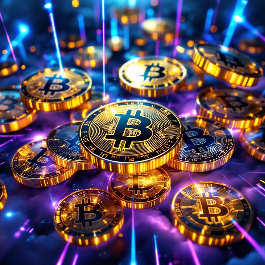 Free Glowing Bitcoin Universe Image - Bitcoin, Cryptocurrency, Blockchain |  Download at StockCake