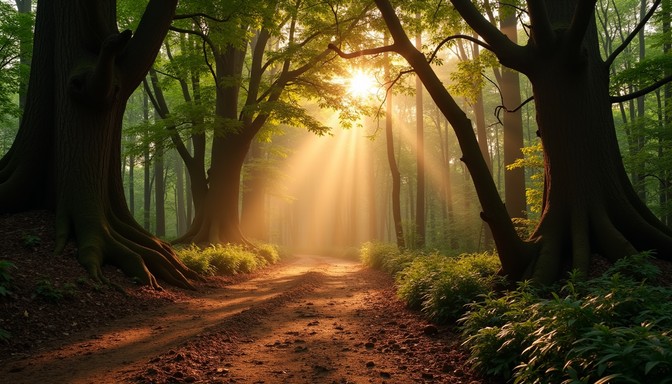 Free Enchanted Forest Path Image - Forest, Path, Sunlight | Download at ...
