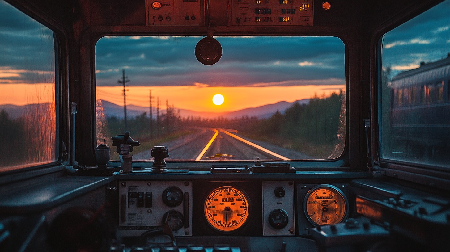 Free Sunset Locomotive Ride Image - Sunset, Train, Travel | Download at ...
