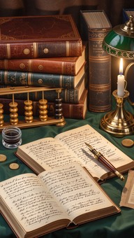 Free Antique Accounting Workspace Image - Antique, Bookkeeping, Ledgers ...