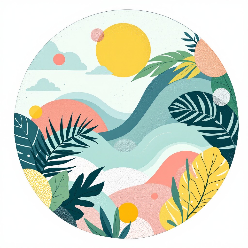 Free Tropical Circle Dreams Image - Tropical, Geometric, Abstract ...