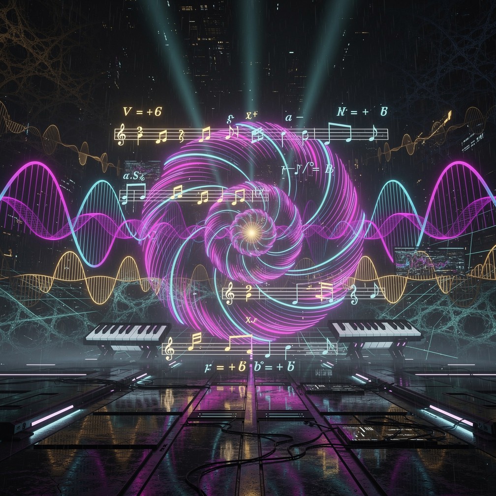 Free Mathematics Meets Melody Image - Cyberpunk, Neon, Mathematics ...