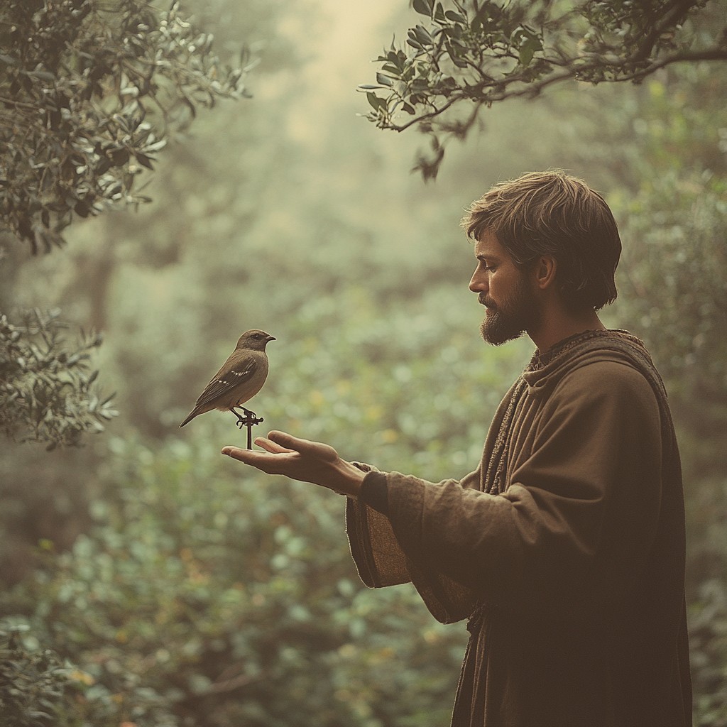 Free Man with bird Image - Forest, Bird, Man | Download at StockCake