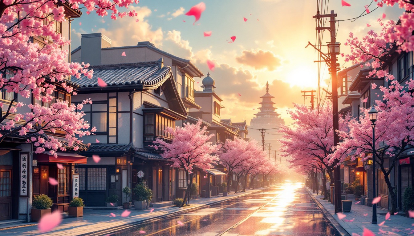 Japanese Tree Sunset Background Free Cherry Blossom Sunset Image - Sakura, Sunset, Japan | Download at ...