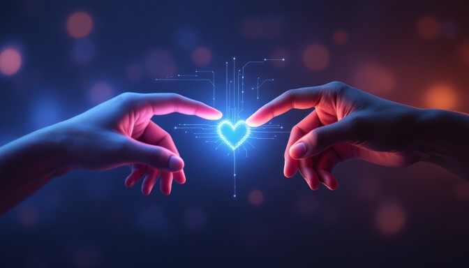 Virtual Heart Connection Free Digital Hearts Connect Image - Connection, Digital, Heart ...