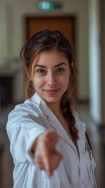 Free Inviting Hand Gesture Image - Woman, Smiling, Hand | Download at ...