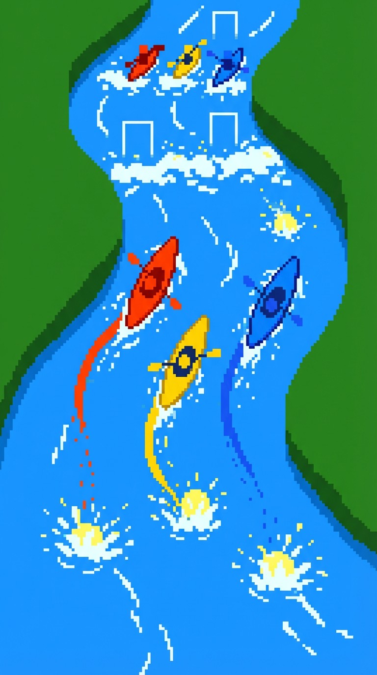 Free Pixel River Racing Image - Kayaking, Racing, Pixel | Download at ...