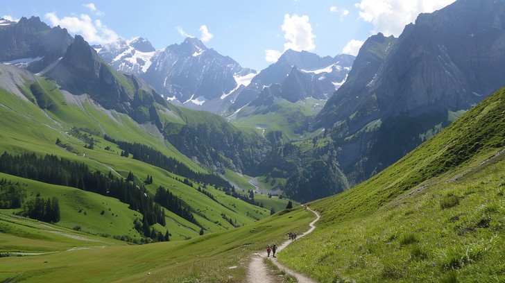 Free Alpine Trail Adventure Image - Hiking, Mountains, Valley ...
