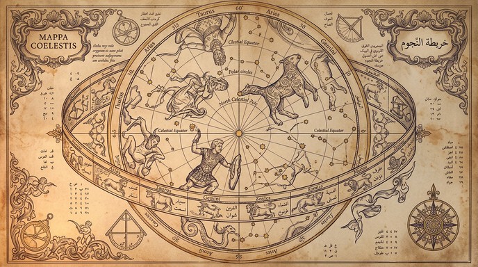 Free Ancient Celestial Map Image - Celestial, Astronomy, Vintage ...