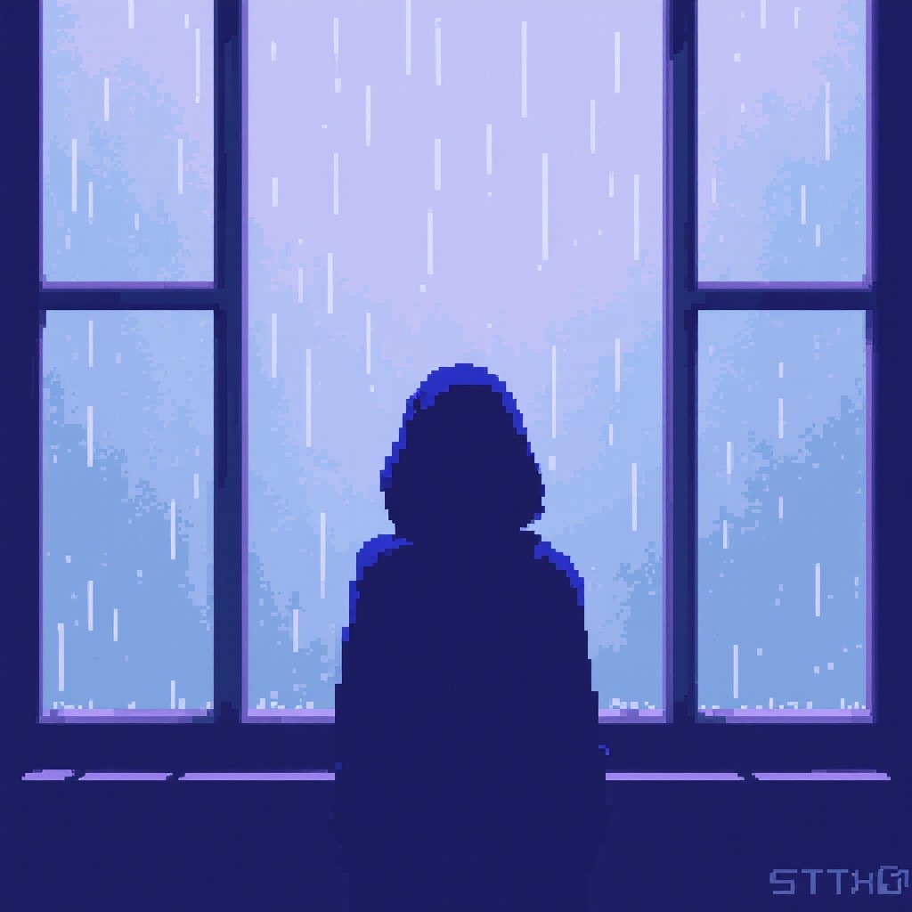 Free Rainy Window Watcher Photo - Pixelart, Rain, Window | Download at ...
