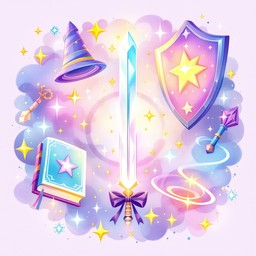 Magic Weapon Stars Free Magical Weapons Dance Image - Magical, Sword, Shield | Download at ...