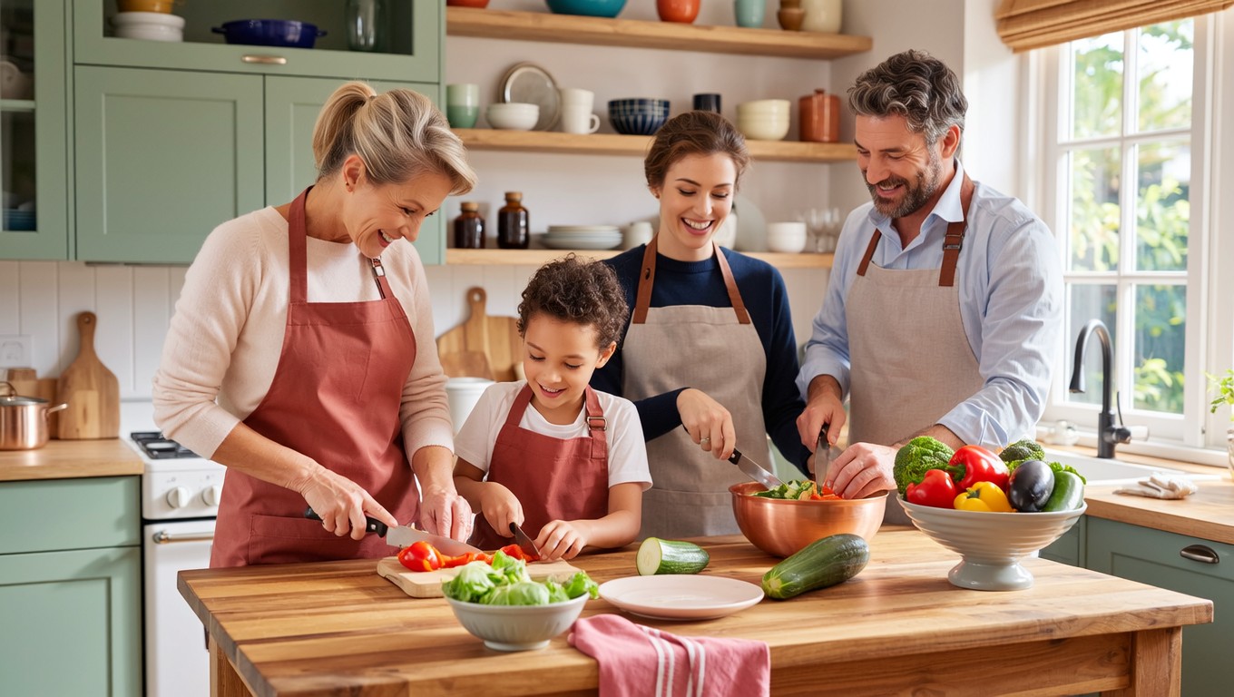 Free Family Cooking Together Image - Family, Cooking, Kitchen ...