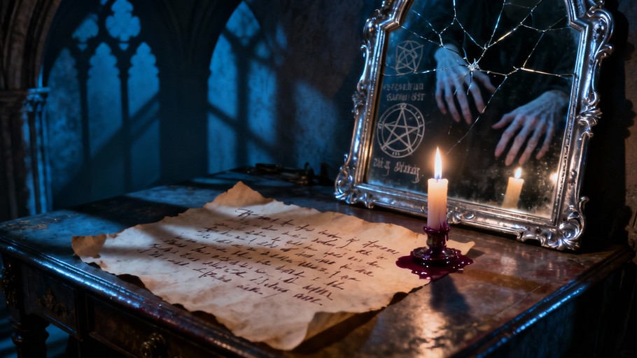 Free Mirrored Spectral Writing Photo - Gothic, Supernatural, Mirror ...