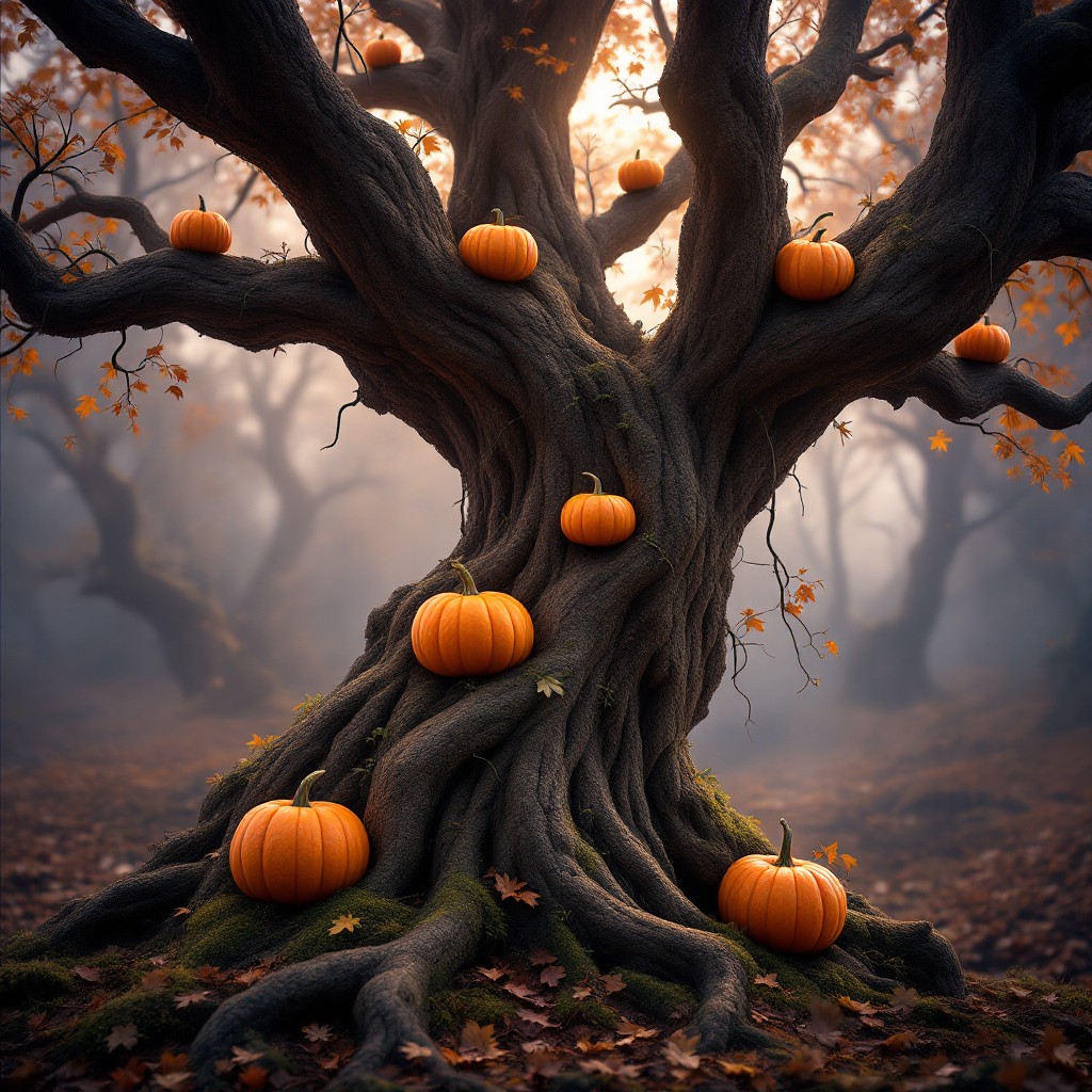 Free Magical Pumpkin Tree Photo - Pumpkin, Tree, Autumn | Download at ...