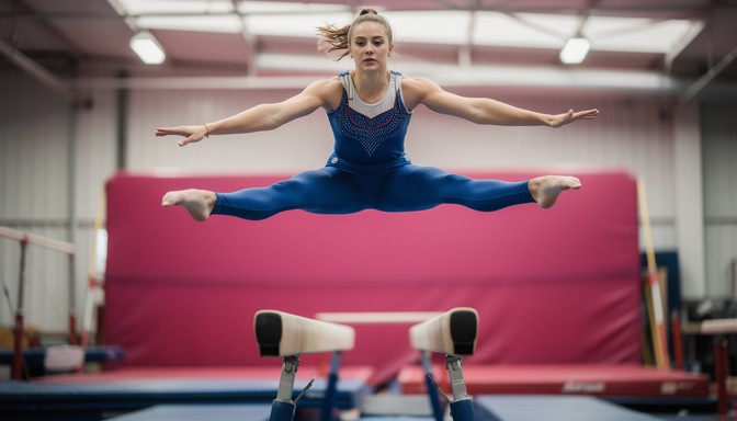 Free Airborne Gymnast Power Image - Gymnastics, Athlete, Woman ...