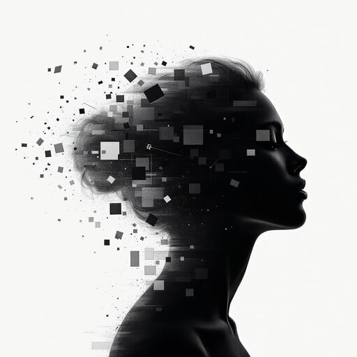 Free Dissolving Digital Identity Image - Silhouette, Profile, Woman ...