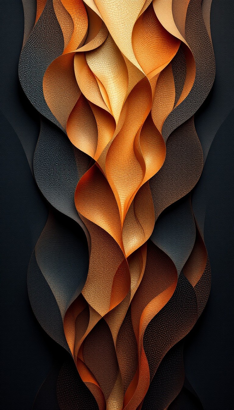 Free Flowing Copper Waves Image - Abstract, Copper, Geometric ...