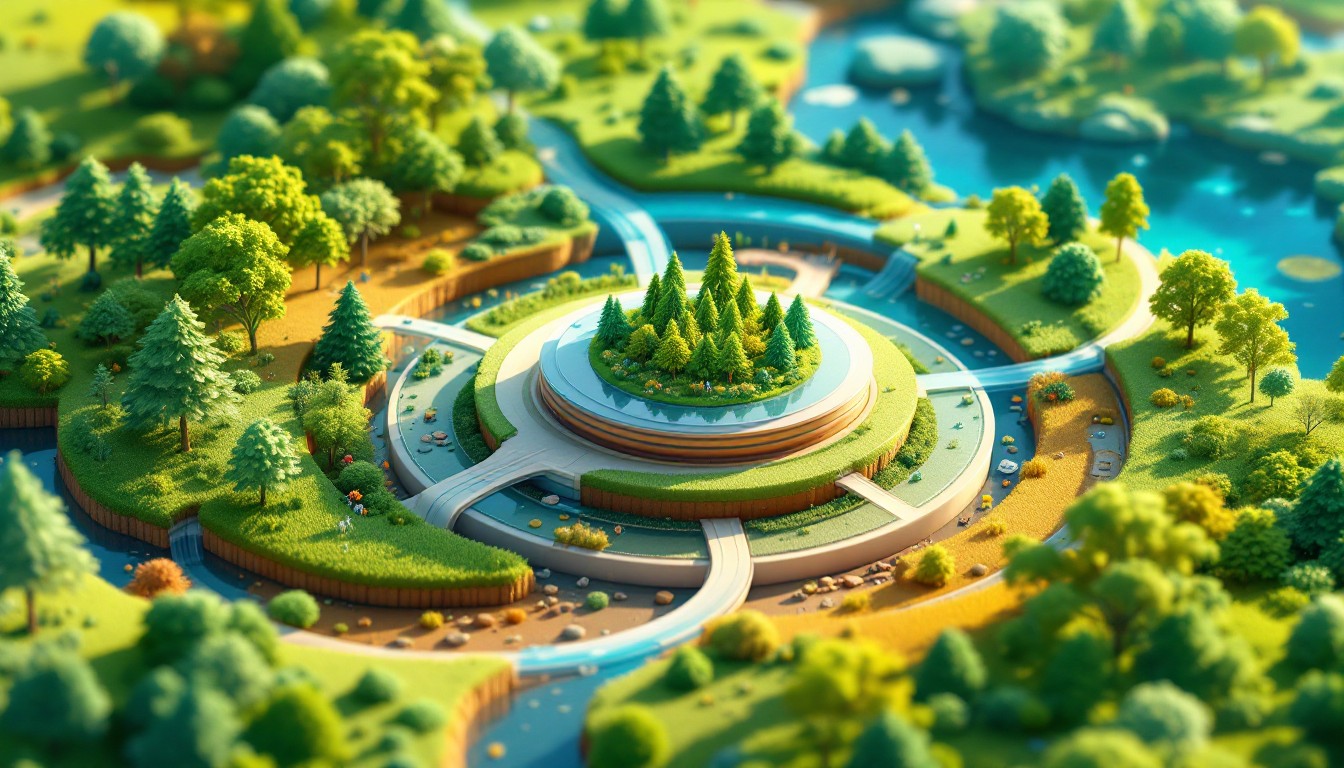 Free Circular Ecosystem Design Image - Isometric, 3d, Circular ...